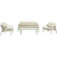 Coppens Ivola loungeset met koffietafel latte light -
