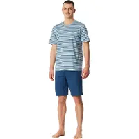 Schiesser Pyjama kort ' Casual Nightwear ' lichtblauw