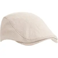 Tresanti heren pet in creme met subtiel dessin