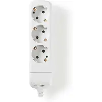 Nedis Stekkerdoos | Randaarde stekker / Type F (CEE 7/7) | 3-wegs | 3680 W | 16 A | Wit | 1 stuks - EXSO300F1WT EXSO300F1WT