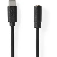 Nedis USB-C Adapter | USB-C Male | 3,5 mm Female | 1 m | Vernikkeld | 1 stuks - CCGB65960BK10 CCGB65960BK10