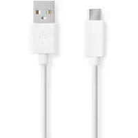 Nedis USB-Kabel | 480 Mbps | 2 m | Wit | 1 stuks - CCGB60600WT20 CCGB60600WT20