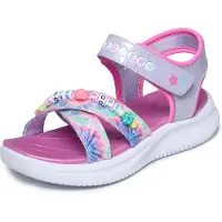 SKECHERS Sandalen 'JUMPSTERS' blauw / neongroen / lavendel / pink