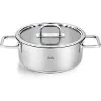Fissler Kookpan Viseo Pro Laag Met Glazen Deksel 20 cm