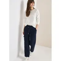 Cecil Dames High Waist straight legs broek in Loose Fit - Blauw - L