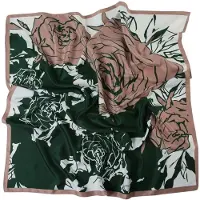 Alberto Cabale Sjaal 'Rose Zoé' donkergroen