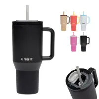 Kambukka Rio - Tumbler 950ml - Night Rider waterfles met Telescopisch rietje - Lek proof - BPA vrij