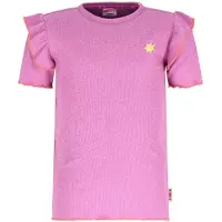B.NOSY T-shirt violet Paars Meisjes Polyester Opstaande kraag Effen - maat 104