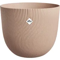 Elho Sereh Rond 60 - Grote Bloempot voor Binnen & Buiten - 100% Gerecycled Plastic - Ø 59 x H 50.6 cm - Koele klei