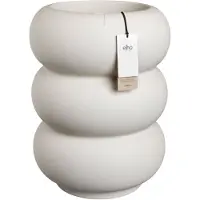 Elho Amber Roll High 43 - Linnen wit - Ø43 x H 58 cm - Binnen en Buiten - 100% gerecycled kunststof