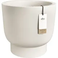 Elho Amber Grail 47 - Linnen wit - Ø47 x H 45 cm - Binnen en Buiten - 100% gerecycled kunststof