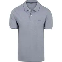 Gant Gantvoor mannen. 2014102 Tweekleurig blauw poloshirt (XL), Casual, Katoen, Korte mouwen