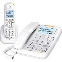 Alcatel XL785 Combo met Antwoordapparaat, Grote Toetsen en Luid Geluid draadloos en vaste toestel