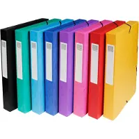 Exacompta Archiefdoos 50400E Kleurenassortiment Gewafeld glanskarton 25 x 33 cm 8 Stuks