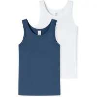 Schiesser Onderhemd ' 95/5 ' blauw / wit