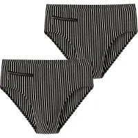 Schiesser Zwembroek ' Ocean Swim ' zwart / wit