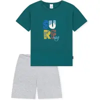 Schiesser Nachtkledij ' Kids Nightwear ' grijs gemêleerd / groen
