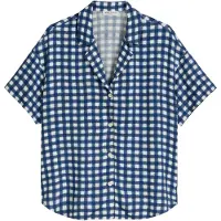 Marc o'polo Slaapshirt ' Mix N Match ' navy / wit