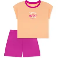 Schiesser Nachtkledij ' Teens Nightwear ' oranje / perzik / donkerroze