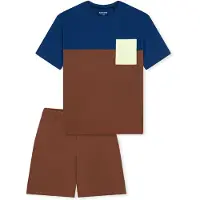 Schiesser Nachtkledij ' Teens Nightwear ' donkerblauw / bruin