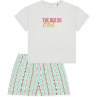 Schiesser Nachtkledij ' Nightwear ' mintgroen / pink / wit
