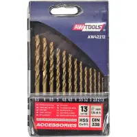 AWTOOLS AW42212 - Kobalt Metaalboor Set - 13 stuks - HSS-Co
