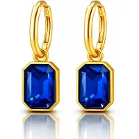 Cilla Jewels Oorringen Goudkleurig Blauw Kristal
