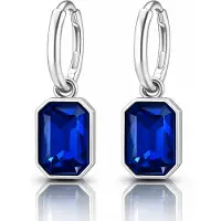 Cilla Jewels Oorringen Zilverkleurig Blauw Kristal