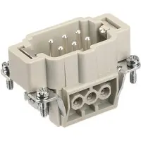 Harting HAN E stekerverbinding, insteek type 6-greeps schroefverbinding max 2,5mm2, 16A6 pool, Kabels + Stekkers, Grijs