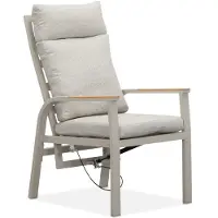 LUX outdoor living Annecy dining tuinstoel | aluminium + teakhout | beige 1 persoon