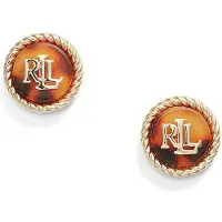 Ralph Lauren Oorbellen sand / donkerbruin / goud