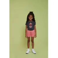 Jubel T-shirt Salsa Sunset antraciet/roze Grijs Meisjes Katoen Ronde hals - maat 104
