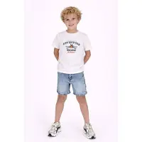 B.NOSY T-shirt met backprint wit Jongens Katoen Ronde hals Backprint - maat 134/140