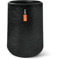 Capi Europe - Sandbag hoog Arc Granite - 38x50 - Zwart - Bloempot Voor binnen en buiten - Beschikbaar in XL formaten - Breukbestendig - 100% Recyclebaar - Levenslang garantie - NBLS8291