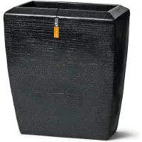 Capi Europe - Bloembak rechthoek hoog Arc Granite - 88x36x100 - Zwart - Bloempot Voor binnen en buiten - Beschikbaar in XL formaten - Breukbestendig - 100% Recyclebaar - Levenslang garantie - NBLS8064