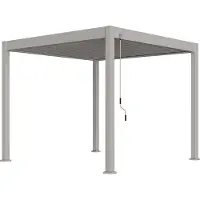 Orion Comfort terrasoverkapping - 300x300cm - Lichtgrijs - Aluminium / Metaal / Vrijstaande / Luxe overkapping - Tuinprieel / Carport / Veranda / Pergola