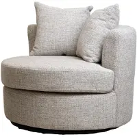 Giga Meubel Draaifauteuil Thony Rond Beige Chenille