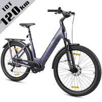 TTGO Elektrische Fiets - Stadsfiets 27.5 Inch - Middenmotor - 18Ah Accu tot 120 km - Shimano 9 Versnellingen - Hydraulische Schijfremmen - Blauw