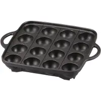 Mira MIRAPoffertjespan - Gietijzeren pan - Voor inductie / electrisch - Poffertjes maken – Zwart - 9 x 11 x 2 cm