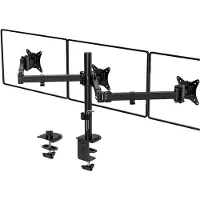 Mira MIRAMonitorarm 3 schermen - Muurbeugel - Klemdoorvoertule - Zwart - 43cm x 24cm x 14cm