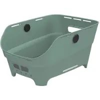 Basil Cento Neo WSL fietsmand achter, zilvergroen- gerecycled kunststof - 21L - geïntegreerde anti-slipmat - reflectiedetails