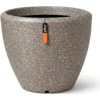 Capi Europe - Bloempot bol Arc Granite - 34x25 - Beige - Bloempot Voor binnen en buiten - Beschikbaar in XL formaten - Breukbestendig - 100% Recyclebaar - Levenslang garantie - NBGS8031