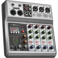 Mira MIRAAudiomixer – Streaming – DJ-draaitafel – DJ-mixset – Grijs - ‎21cm x 21cm x 7cm