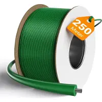 Wiltec 250 meter begrenzingskabel voor robotmaaiers, diameter 2,45 mm, verzinkt koperdraad, leidingkabel voor gazonrobots, universeel begrenzingsdraad, compatibel met diverse robotmaaiers