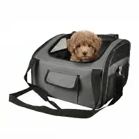 BABOO Autostoel Hond - Hondentas - Reismand - 3-in-1 - Hondenmand Auto - Multifunctioneel - Veilig & Comfortabel - Tot 7 kg - Grijs