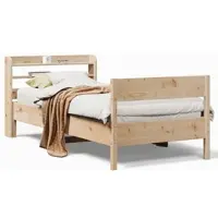 vidaXL Bedframe zonder matras massief grenenhout 75x190 cm