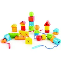 Hape Rainbow Lacing Shapes Veelkleurig Kinderen