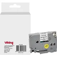 Viking Etiketteertape Compatibel Brother TZe-211 WB-BRRLT211-WT Klevend Zwart op Wit 6 x 93 mm Thermisch