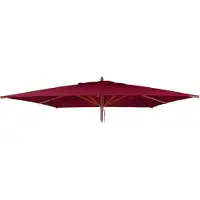 Mendler Vervangende hoes voor horeca-houten parasol -C57b, parasolhoes, vierkant 3x3 m polyester ~ bordeauxrood