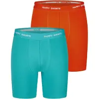 Happy Shorts Boxershorts turquoise / oranjerood